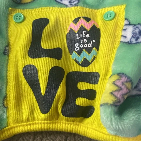 Easter Fleece Pajamas for Small Dog Life is Good - Picture 3 of 11